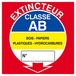 PANNEAU EXTINCTEUR CLASSE AB 200X200MM TALIAPLAST - 628115