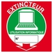 PANNEAU EXTINCTEUR UTILISATION INFORMATIQUE 200X200MM TALIAPLAST - 628122