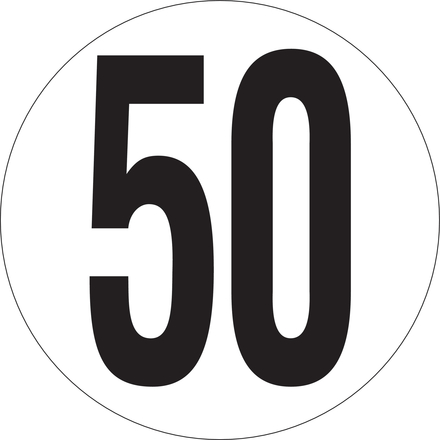 PANNEAU VEHICULES LIMITES A 50 KM/H PS CHOC Ø 200 TALIAPLAST - 628241