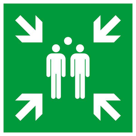 PANNEAU POINT DE RASSEMBLEMENT APRES EVACUATION 200X200MM TALIAPLAST - 628403