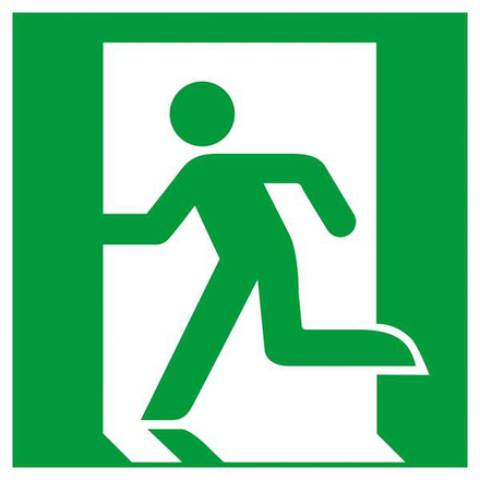 PANNEAU SORTIE DE SECOURS A GAUCHE 200X200MM TALIAPLAST - 628416