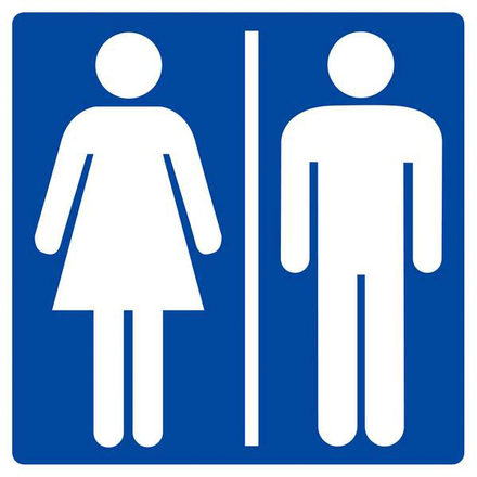 PANNEAU TOILETTES HOMMES/FEMMES 200X200MM TALIAPLAST - 628619