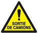 PANNEAU DANGER SORTIE DE CAMIONS 300X300X300MM TALIAPLAST - 629301