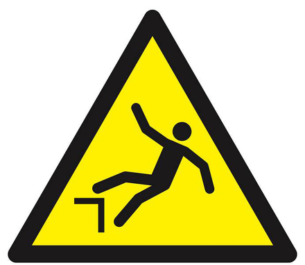 PANNEAU DANGER, CHUTE AVEC DENIVELLATION 300X300X300MM TALIAPLAST - 629302