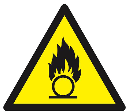 PANNEAU DANGER, SUBSTANCES COMBURANTES 300X300X300MM TALIAPLAST - 629319