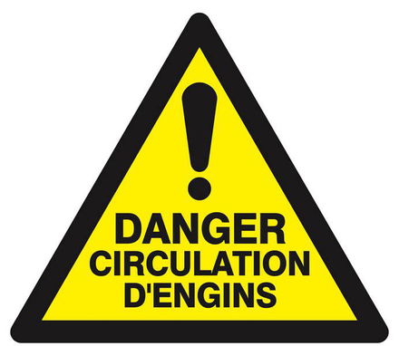 PANNEAU DANGER CIRCULATION D'ENGINS 300X300X300MM TALIAPLAST - 629331