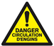 PANNEAU DANGER CIRCULATION D'ENGINS 300X300X300MM TALIAPLAST - 629331
