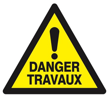 PANNEAU DANGER TRAVAUX 300X300X300MM TALIAPLAST - 629334