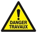 PANNEAU DANGER TRAVAUX 300X300X300MM TALIAPLAST - 629334