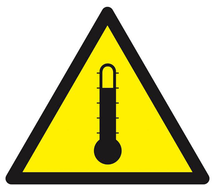 PANNEAU DANGER HAUTE TEMPERATURE 300X300X300MM TALIAPLAST - 629341