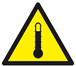 PANNEAU DANGER HAUTE TEMPERATURE 300X300X300MM TALIAPLAST - 629341