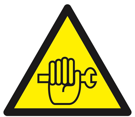 PANNEAU DANGER TRAVAUX DE MAINTENANCE EN COURS 300X300X300MM TALIAPLAST - 629355