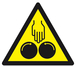 PANNEAU DANGER D'ECRASEMENT SOUS CYLINDRE 300X300X300MM TALIAPLAST - 629359