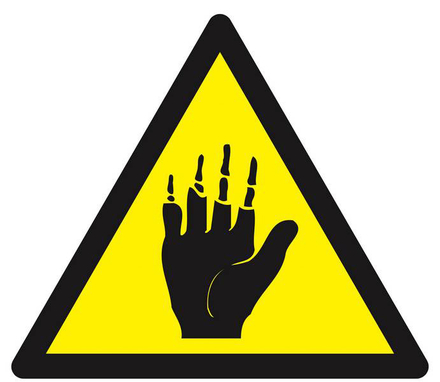 PANNEAU DANGER PRODUIT CORROSIF POUR LES MAINS 300X300X300MM TALIAPLAST - 629361