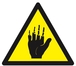 PANNEAU DANGER PRODUIT CORROSIF POUR LES MAINS 300X300X300MM TALIAPLAST - 629361