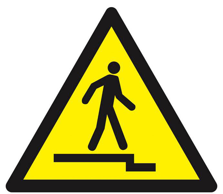 PANNEAU ACCES ACCIDENTE VERS LE BAS 300X300X300MM TALIAPLAST - 629366