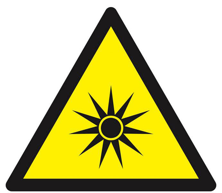 PANNEAU DANGER, RAYONNEMENT OPTIQUE 300X300X300MM TALIAPLAST - 629370