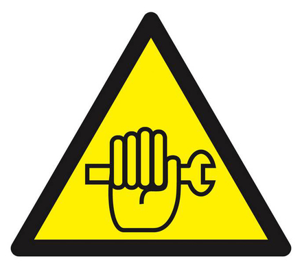 Panneau rigide DANGER TRAVAUX DE MAINTENANCE EN COURS 100X100X100MM TALIAPLAST - 629909