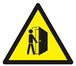 PANNEAU DANGER ATTENTION A L'OUVERTURE DE PORTE 100X100X100MM TALIAPLAST - 629918