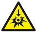 PANNEAU DANGER SODIUM OU POTASSIUM 100X100X100MM TALIAPLAST - 629920
