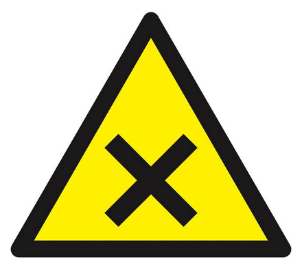 PANNEAU DANGER MATIERES NOCIVES OU IRRITANTES 100X100X100MM TALIAPLAST - 629933