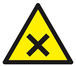 PANNEAU DANGER MATIERES NOCIVES OU IRRITANTES 100X100X100MM TALIAPLAST - 629933