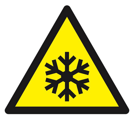 DANGER, BASSES TEMPERATURES COND° DE GEL 100X100X100mm TALIAPLAST - 629935