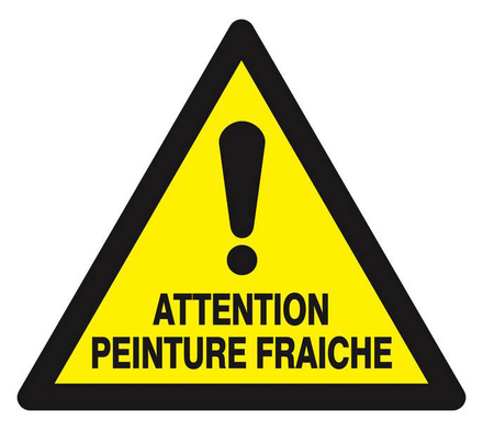 PANNEAU ATTENTION PEINTURE FRAICHE 100X100X100MM TALIAPLAST - 629936