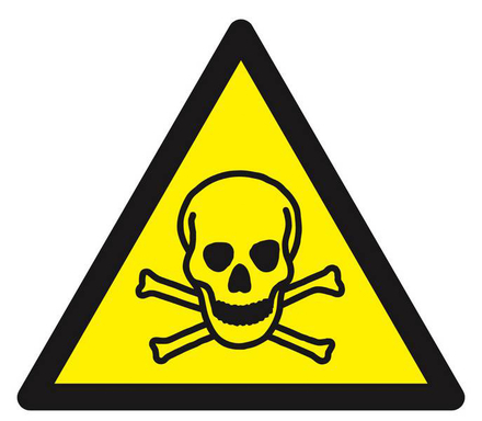 PANNEAU DANGER, MATIERES TOXIQUES 100X100X100MM TALIAPLAST - 629945