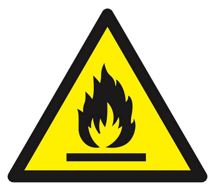 Panneau rigide DANGER, MATIERES INFLAMMABLES 100X100X100MM TALIAPLAST - 629947