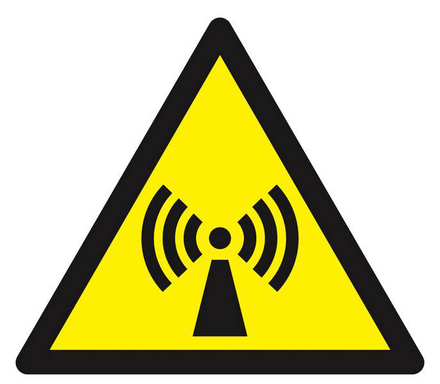 Panneau rigide DANGER, RADIATIONS NON IONISANTES 100X100X100MM TALIAPLAST - 629949