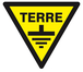 PANNEAU DANGER TERRE 100X100X100MM TALIAPLAST - 629953