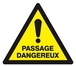 Panneau rigide DANGER PASSAGE DANGEREUX 100X100X100MM TALIAPLAST - 629955