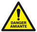 Panneau rigide DANGER AMIANTE 100X100X100MM TALIAPLAST - 629960