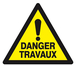 Panneau rigide DANGER TRAVAUX 100X100X100MM TALIAPLAST - 629962