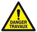 Panneau rigide DANGER TRAVAUX 100X100X100MM TALIAPLAST - 629962