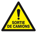 PANNEAU DANGER SORTIE DE CAMIONS 100X100X100MM TALIAPLAST - 629963