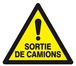 PANNEAU DANGER SORTIE DE CAMIONS 100X100X100MM TALIAPLAST - 629963