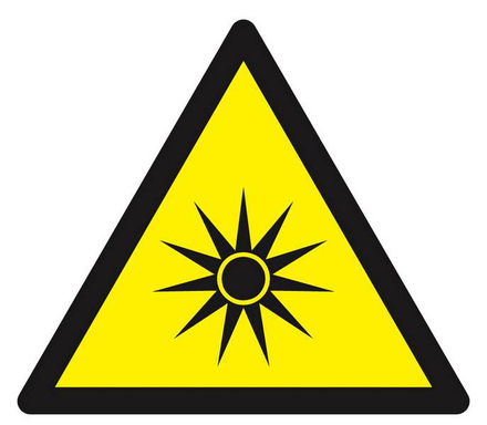 Panneau rigide DANGER, RAYONNEMENT OPTIQUE 100X100X100MM TALIAPLAST - 629970
