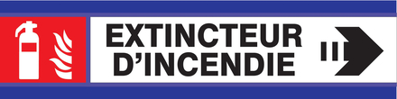 PANNEAU EXTINCTEUR FLECHE A DROITE D-SIGN 180X45MM TALIAPLAST - 630103