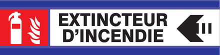 PANNEAU EXTINCTEUR FLECHE A GAUCHE D-SIGN 180X45MM TALIAPLAST - 630104