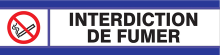 PANNEAU DEFENSE DE FUMER D-SIGN 180X45MM TALIAPLAST - 630201