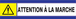 PANNEAU ATTENTION A LA MARCHE D-SIGN 180X45MM TALIAPLAST - 630301
