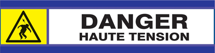 PANNEAU DANGER HAUTE TENSION D-SIGN 180X45MM TALIAPLAST - 630306