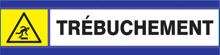 Danger risque de trebuchement d-sign 180x45mm