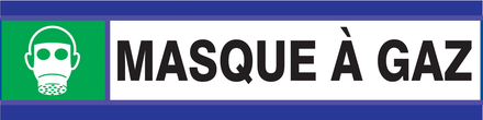 PANNEAU MASQUE A GAZ D-SIGN 180X45MM TALIAPLAST - 630405