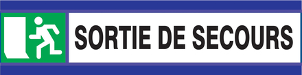 PANNEAU SORTIE DE SECOURS D-SIGN 180X45MM TALIAPLAST - 630408