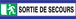 PANNEAU SORTIE DE SECOURS D-SIGN 180X45MM TALIAPLAST - 630408