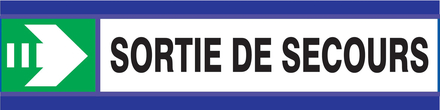 PANNEAU SORTIE DE SECOURS FLECHE A DROITE D-SIGN 180X45MM TALIAPLAST - 630409