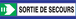 PANNEAU SORTIE DE SECOURS FLECHE A DROITE D-SIGN 180X45MM TALIAPLAST - 630409